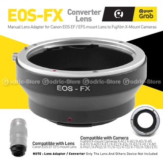 EOS FX Lens Adapter Ring Lensa Canon EF to Fujifilm X Mount Body Mirrorless EOS-FX
