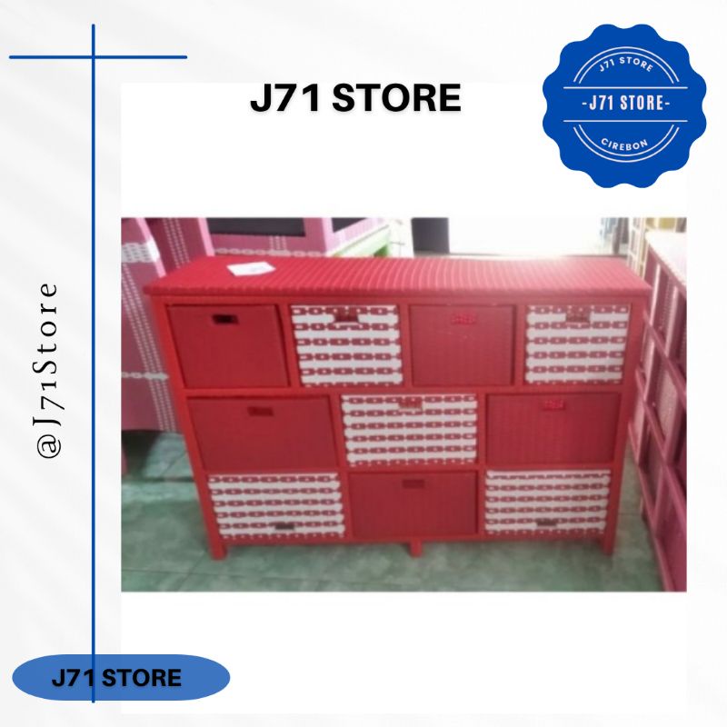 Lemari Rotan Sintetis 10 Laci