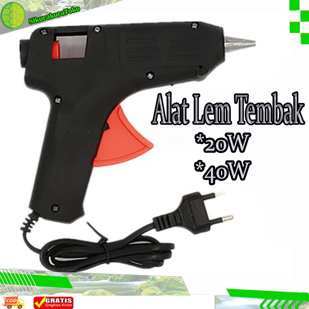 (SKR) [95 gr] Glue Gun 20 Watt  - Lem Tembak Cepat Panas Gluegun 40 W