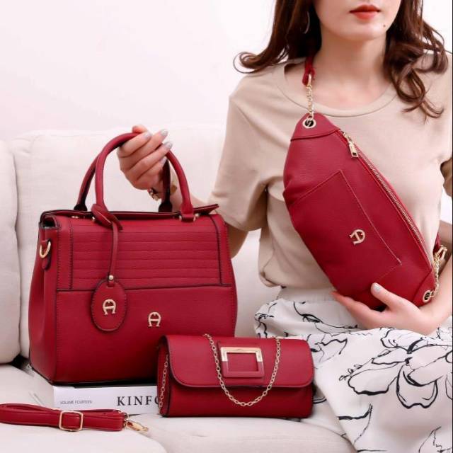 #8809 n(240)Collection Etienne AIGNER Schultergurt Handtasche Top Handle Pebbled Leather SS19 Bag