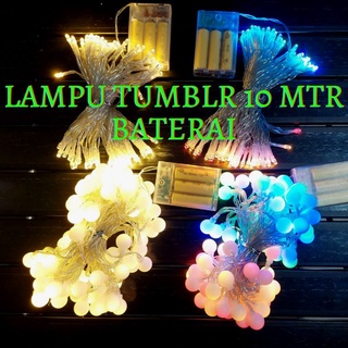 Lampu Tenda Hias Tumblr Camping 10 Meter Baterai Outdoor dan Indoor Anti Air