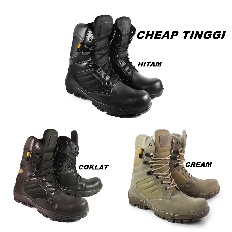 Sepatu Septi Pria Boots Ujung Besi Cheap Tinggi Ujung Besi