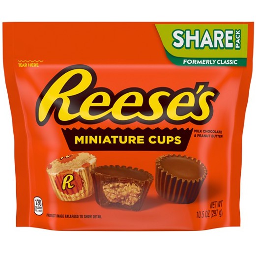 

RESSES MILK CHOCO & PEANUT BUTTER MINIATURE CUPS 10,5 OZ