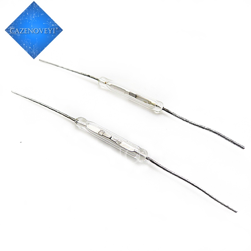 10pcs / lot Pipa REED SWITCH Kering 2X14MM Bahan Kaca Warna Putih Tegangan Rendah 100%