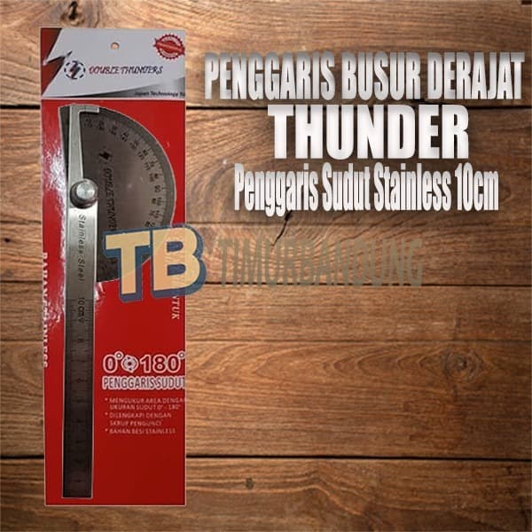 

Penggaris Busur Derajat THUNDER Penggaris Sudut Stainless 10cm