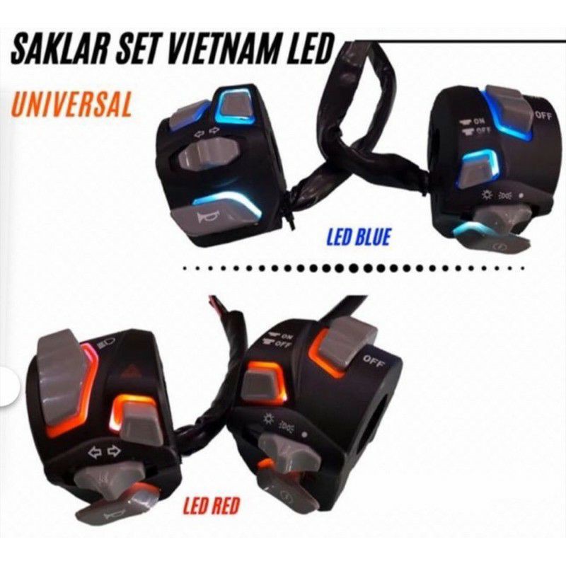 Tombol Saklar Set Vietnam Led Universal Nmax Pcx Vario 150 Vario 125 New