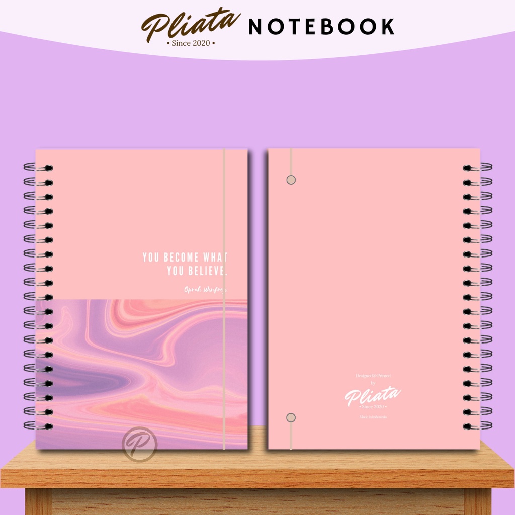 PLIATA NOTEBOOK SPIRAL - (PN17) Quotes Oprah - Softcover Doft Aesthetic Book Buku Tulis