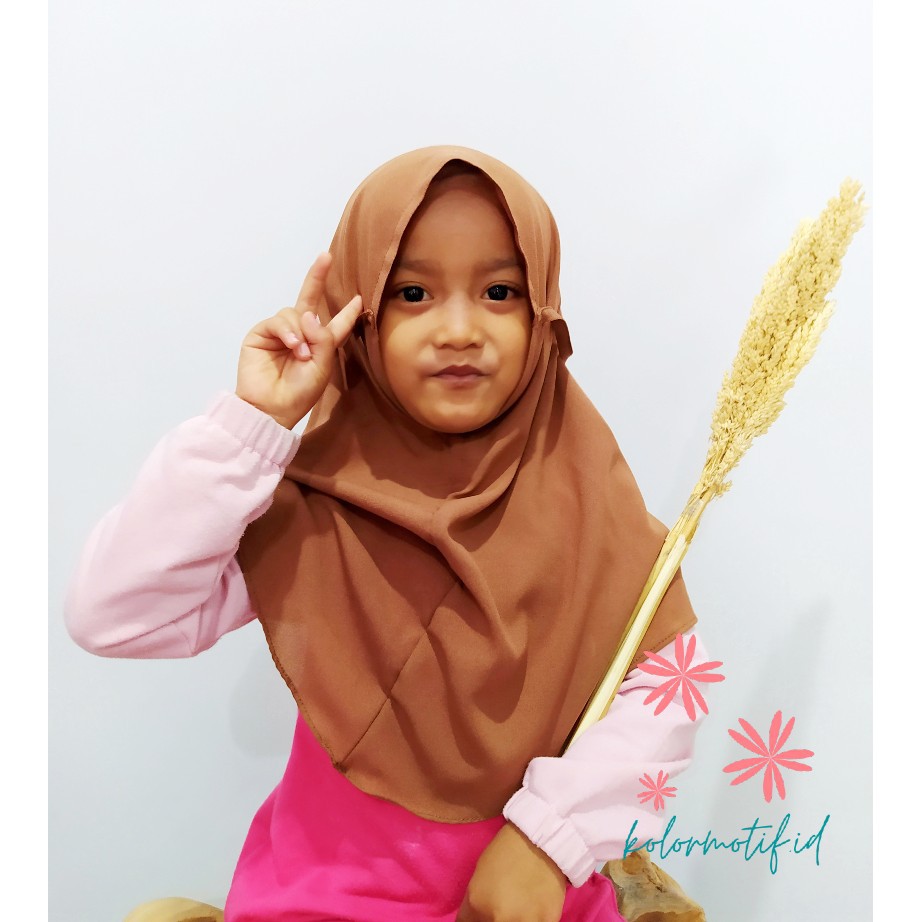 COD Jilbab instan anak perempuan | kerudung anak bergo bahan diamond usia 0 - 7 tahun