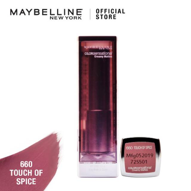 Maybelline Color Sensational Creamy Mattes Lipstick - 660 Touch of Spice