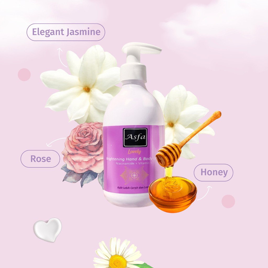 {LB} ASFA Brightening Body Lotion with Niacinamide dan Vitamin E / ASFA Brightening Shower Scrub 300ml - BPOM