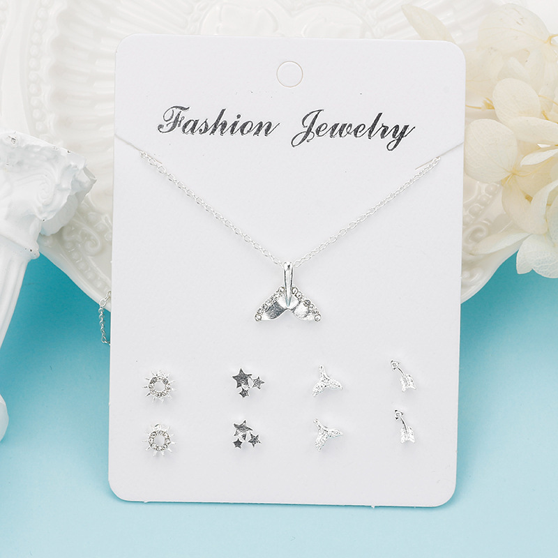 Kalung Anting Set Fashion Wanita Korea Aksesoris Murah