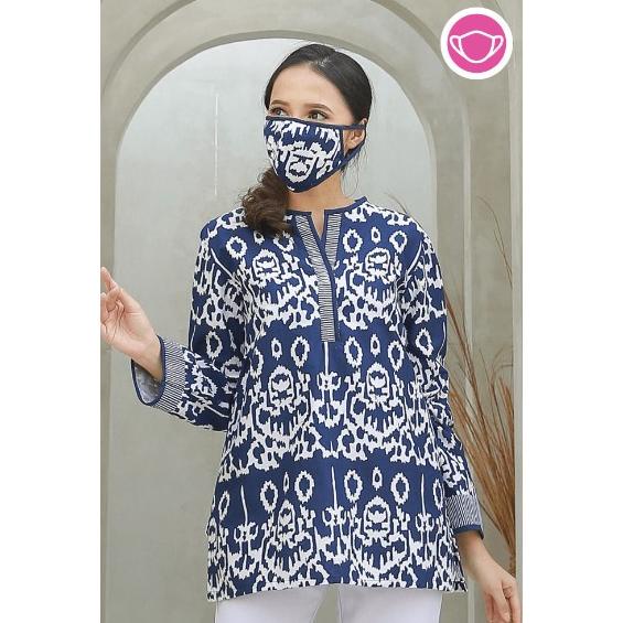 Tiara Garut T0575,Baju atasan blouse batik wanita modern Nona Rara