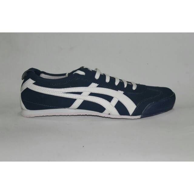 Sepatu Adidas Asics navy garis putih grade original