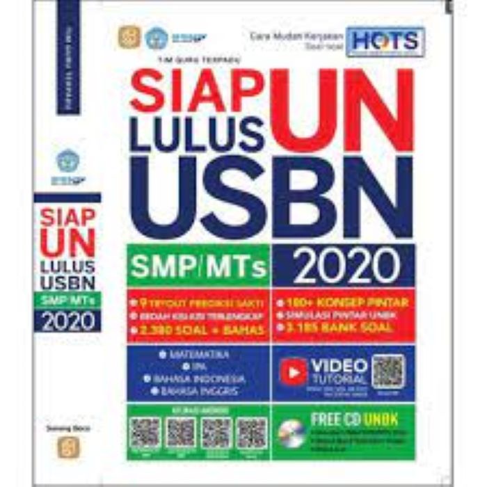 Buku Siap UN Lulus USBN SMP/MTS 2020 (Free CD UNBK)