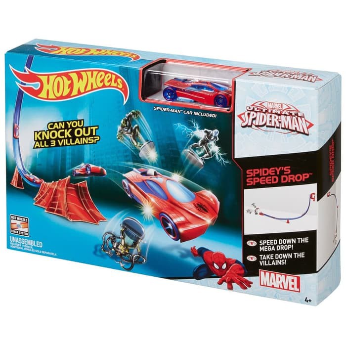 hot wheels spiderman track