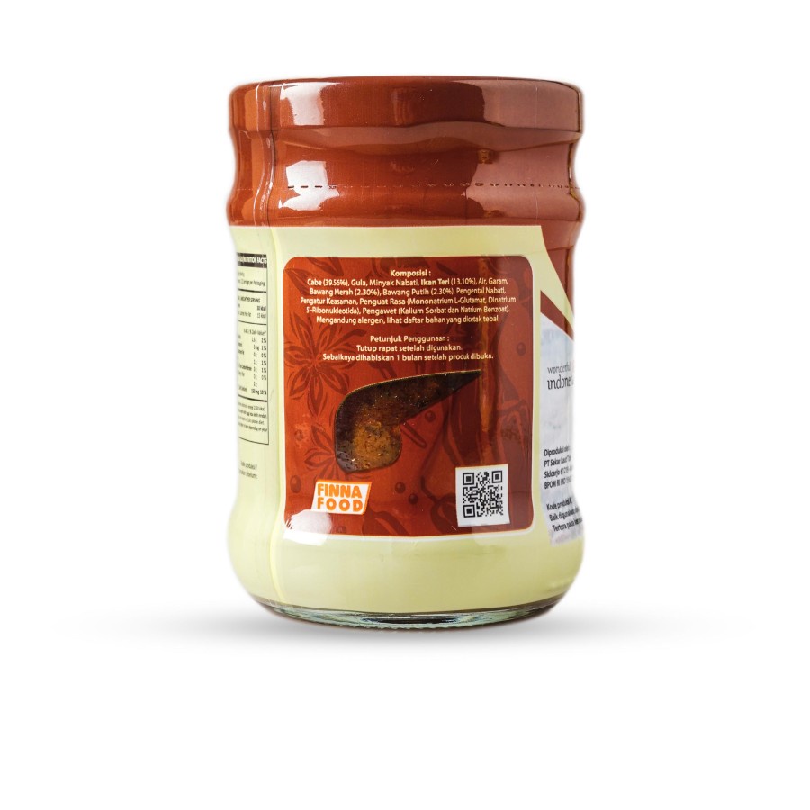 SAMBAL TERI ULEG FINNA 175GR JAR HALAL