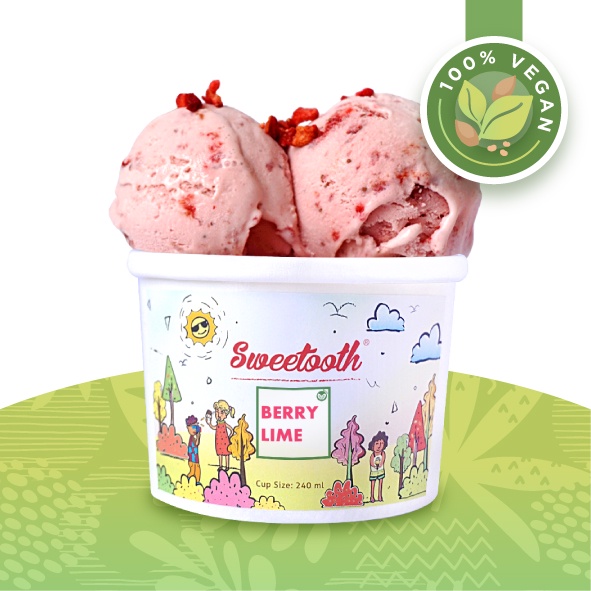 

Berry Lime Ice Cream Vegan (Cup 240 ml)