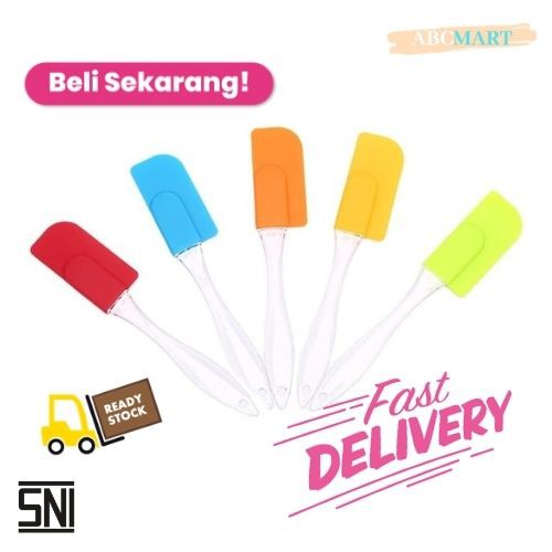 [BISA COD] Spatula Silikon Ukuran Kecil Food Grade Spatula Karet Scraper Tahan Panas Anti Lengket Murah