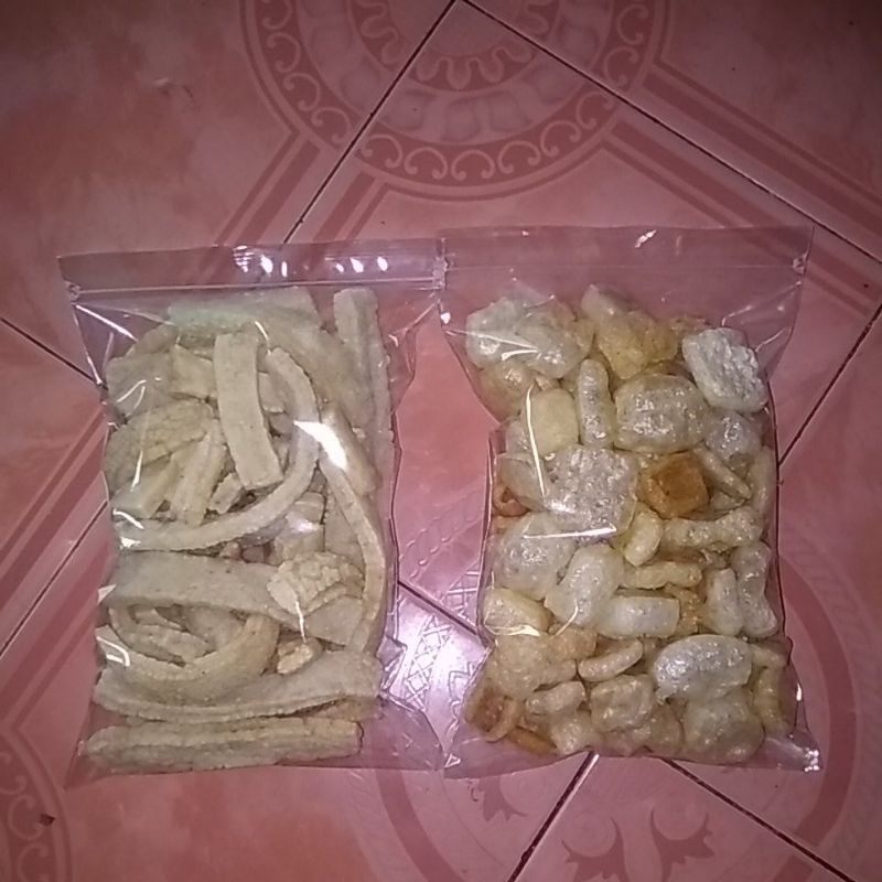 

Kerupuk tahu dan kerupuk kulit
