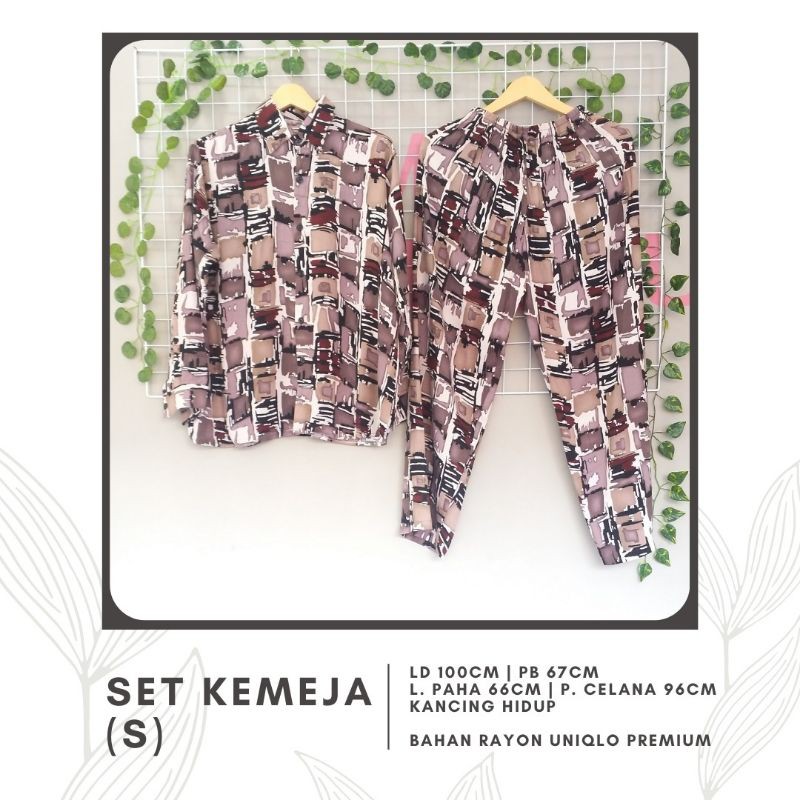 Set Kemeja Tie Dye Wanita