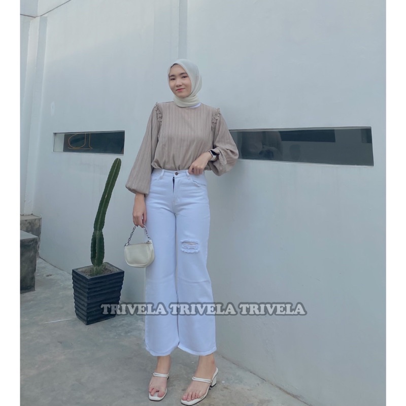 Lycca White Cullotes Jeans