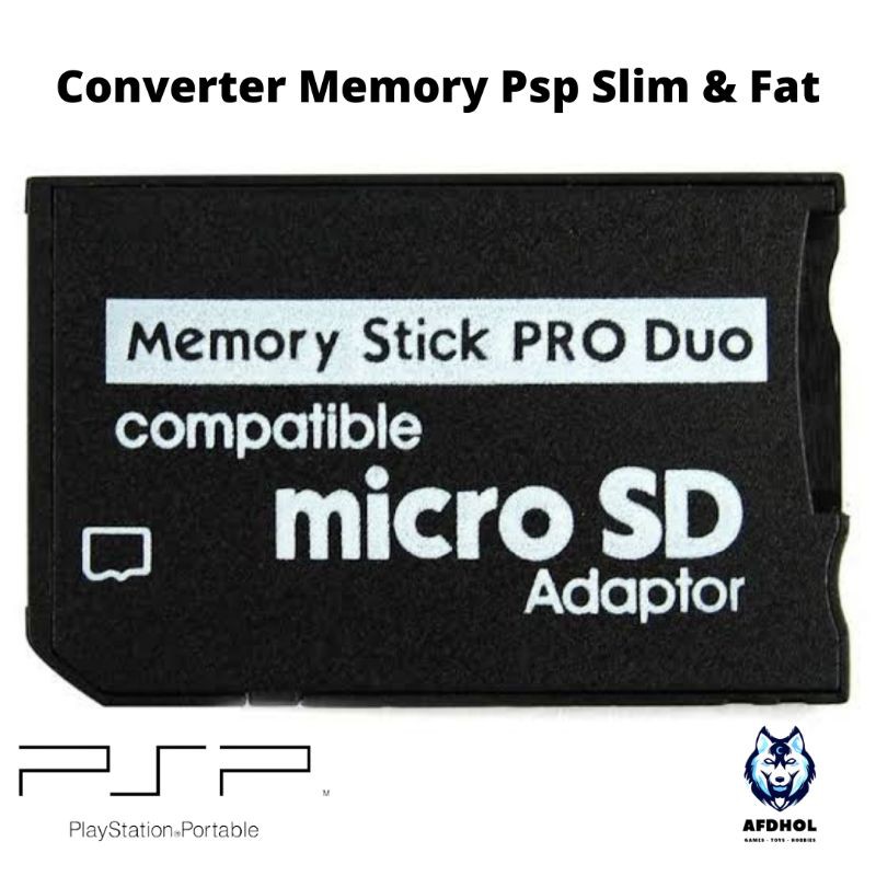 Converter Adapter Memory Stick Pro Duo Psp Slim Fat 1000 2000 3000 Adaptor MicroSd Micro Sd Psp