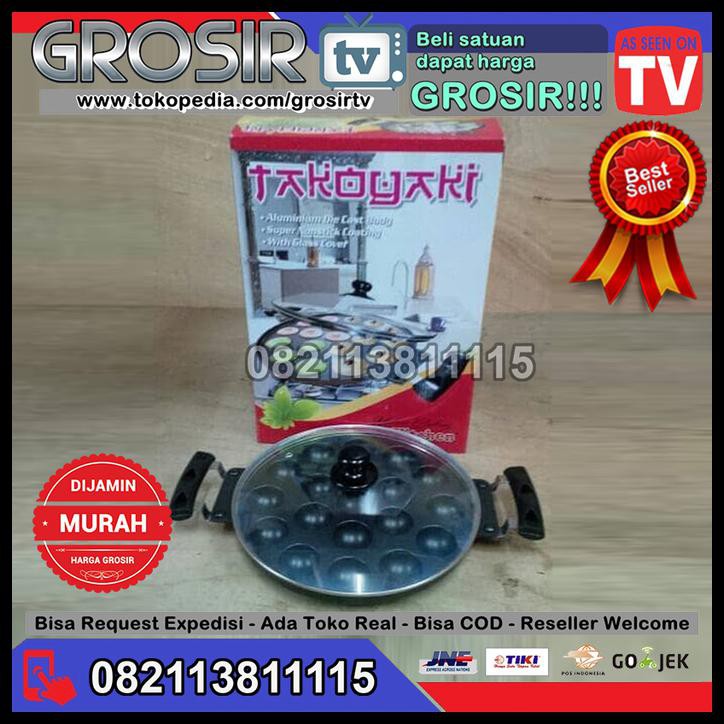 CETAKAN KUE TAKOYAKI SNACK MAKER 19 LUBANG POFFERTJES PANCI TEFLON - DUS TAKOYAKI