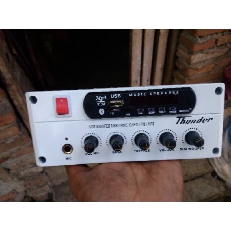 Kit amplifier speaker aktif mono filter subwoofer 150 watt + mp3 bluthoot dan fm radio