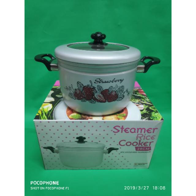 Panci kukus maspion tutup kaca 28 cm