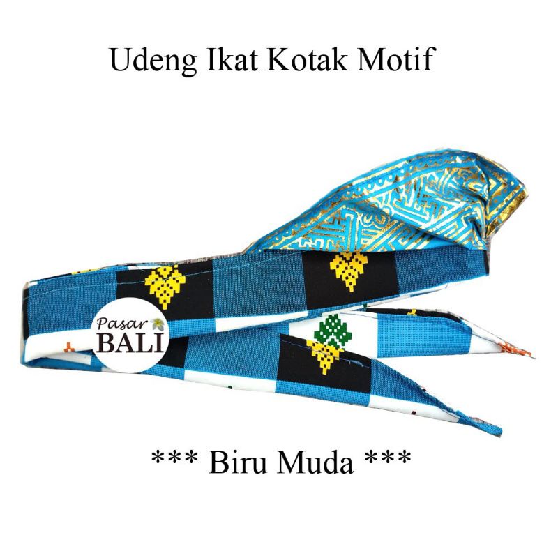 Udeng iket Kepala Bali Motif kotak Kotak