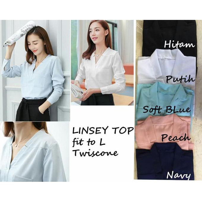 Jual LISY TOP | PAKAIAN WANITA | KEMEJA WANITA | KEMEJA PUTIH - Putih Limited