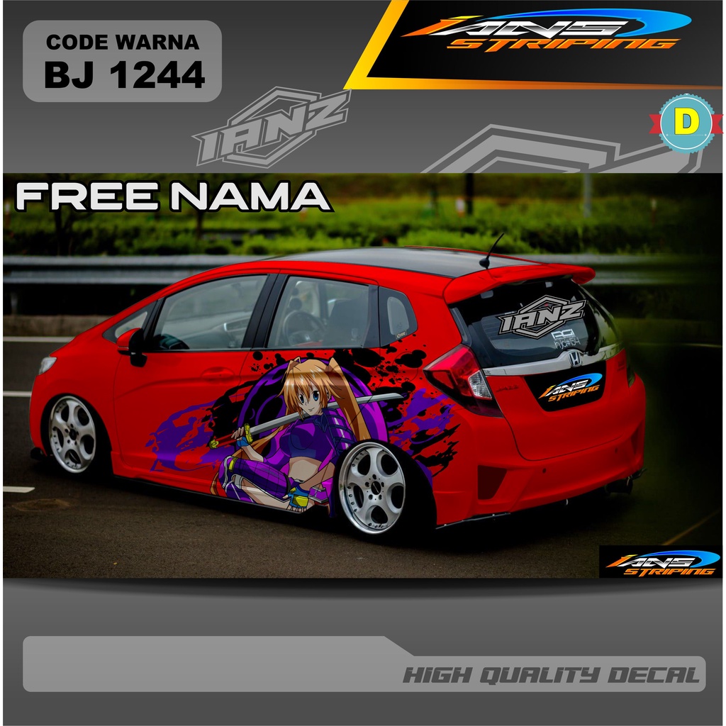 STICKER DECAL MOBIL TERMURAH HONDA JAZZ AGYA AYLA BRIO / VARIASI STIKER DECAL TERBARU