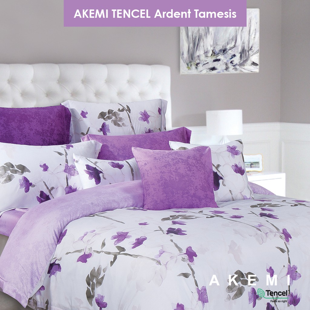 AKEMI 100% TENCEL™Modal Ardent Design Tamesis Fitted Sheet Set (Sprei, P+B Cases)