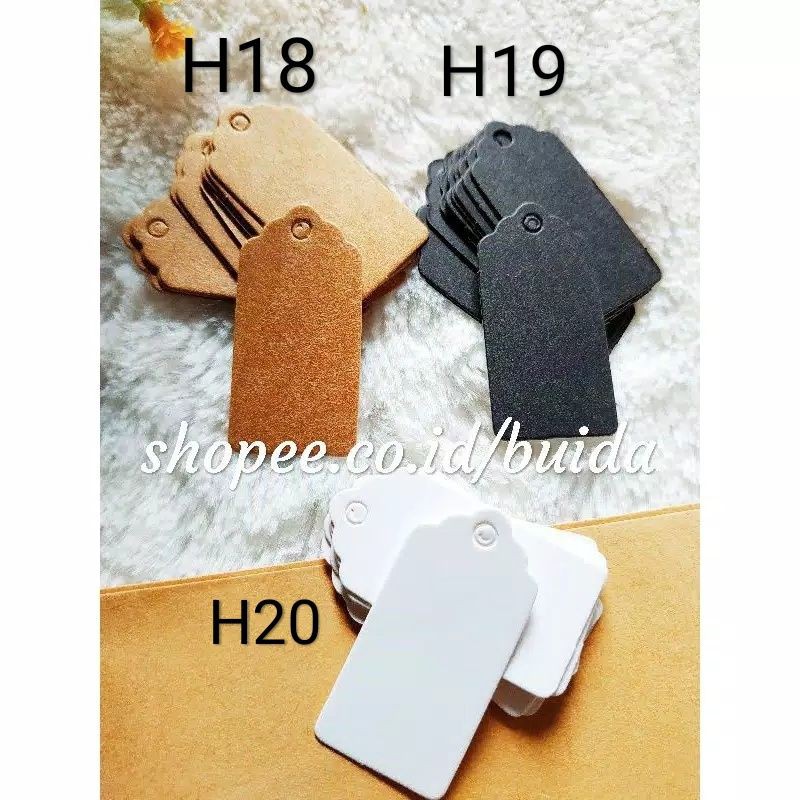 Tags Hang Tag Hangtag Polos Blank DIY Kraft Bingkisan Hampers Murah