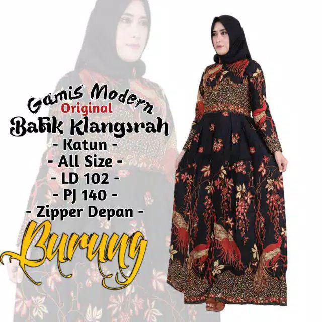 Gamis Batik Long Dress Batika Dress Katun Batik Halus Fit L-xxl Busui Mayung Seragaman Geser Pict