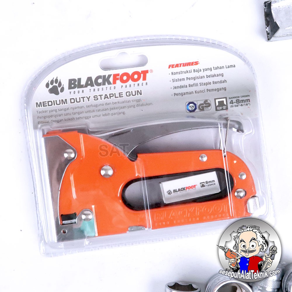 

Staple Gun Light Duty / Stapler Tembak Jok 4-8mm BLACKFOOT
