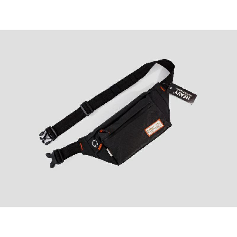 HEAVY Waistbag black waterprooff | Tas pinggang | Tas pria