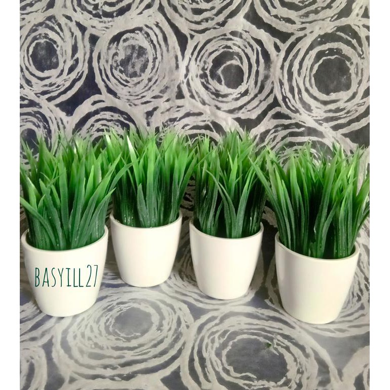 Tanaman hias rumput palsu / bunga plastik / dekorasi / rumput sintetis BERGARANSI