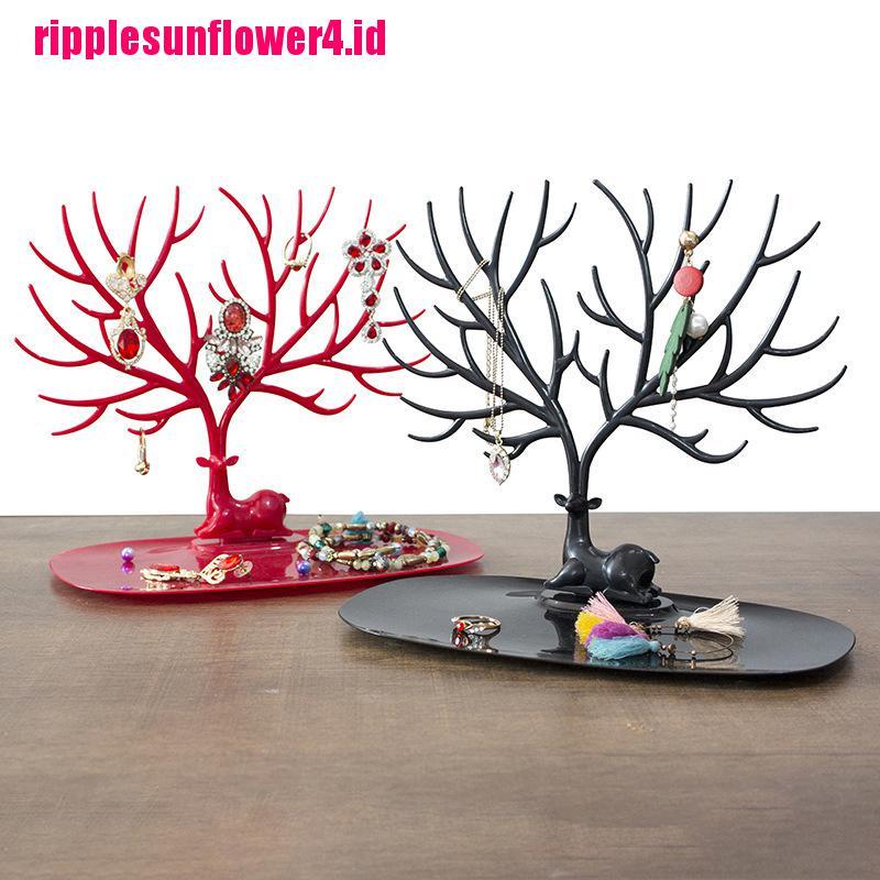 Display Perhiasan Kalung Anting Cincin Dan Gelang Bentuk Pohon Rusa