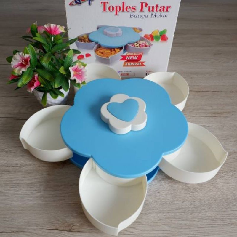 (Murah)Cod Toples Bunga Mekar/Toples Bunga putar/Toples Lebaran