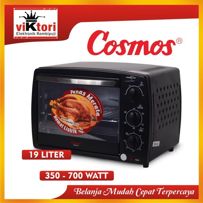 ELECTRIC OVEN COSMOS CO9919R / OVEN LISTRIK COSMOS 19LITER / OVEN COSMOS 19LITER