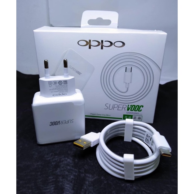 Charger Oppo Tipe-C Original100% VOOC Fast Charging/Charger Oppo FindX A5 2020 A9 2020 Reno2 Reno 2F