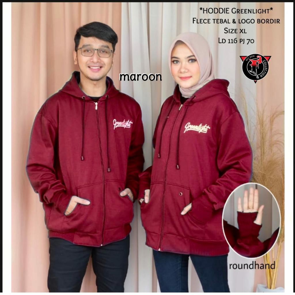 HOODIE ORIGINAL GREENLIGHT JAKET UNISEX PRIA WANITA