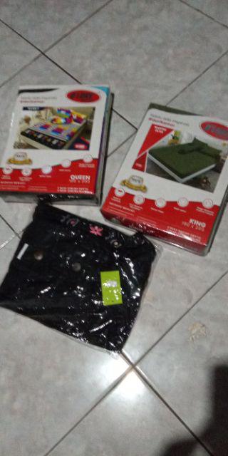 Sprei Kintakun Dluxe 180x200x20 Embossed Polos Motif Barrief Reef/deep Blue/khaki/pink Magenta