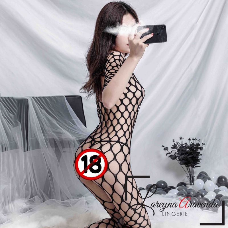 Lingerie Jaring Seksi One Piece Stoking Model Bee Hive LG023