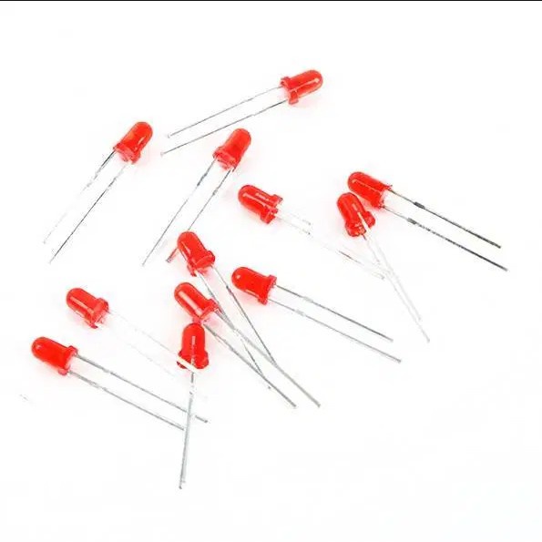 Per 50 Pcs LED 3mm 3 mm F3 Difused Nyala Red Merah Bungkus 50Pcs