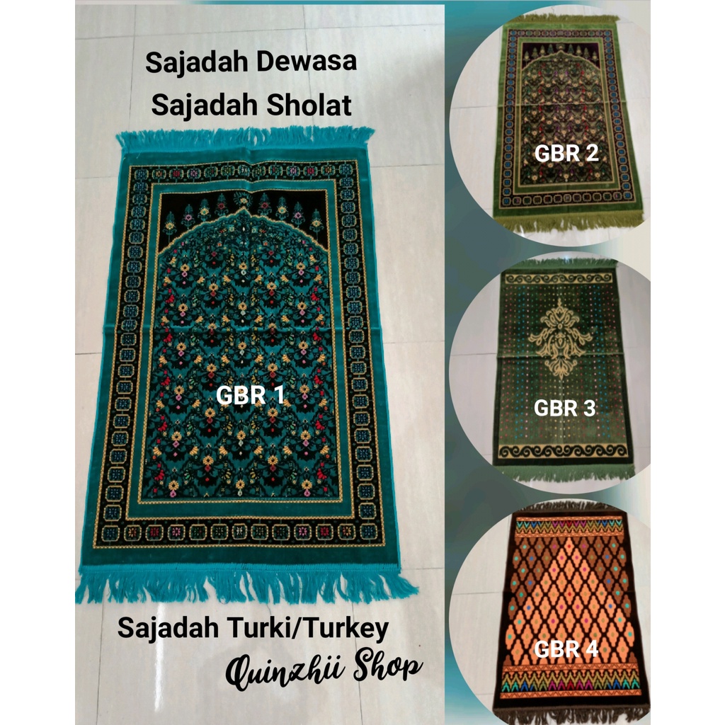 Sajadah dewasa /Sajadah sholat/Sajadah Turki/Turkey/tebal/ lebar/murah