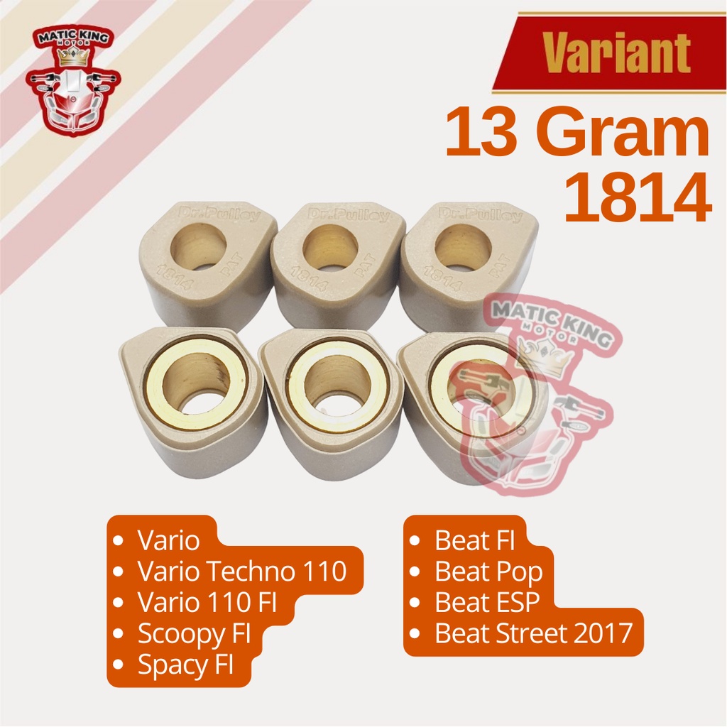 Sliding Roller Beat Scoopy Vario Spacy 110 Fi ESP POP  Street DR PULLEY 1814