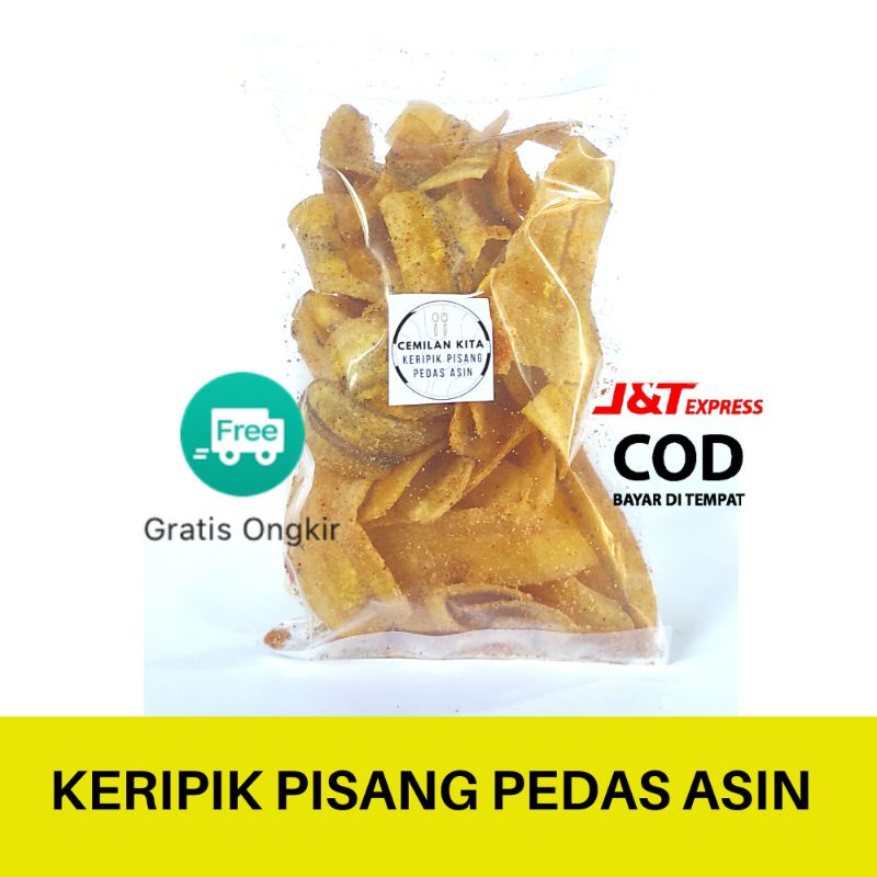 

cemilan keripik pisang pedas asin | kripik pisang | jajanan | makanan ringan | snack | banana chips