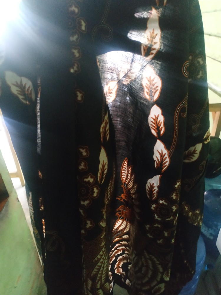 Kemeja Batik Pria Lengan Panjang Size M L Xl Xxl  Bswart Batik Hrb026 Kenongo Hem Panjang Padi